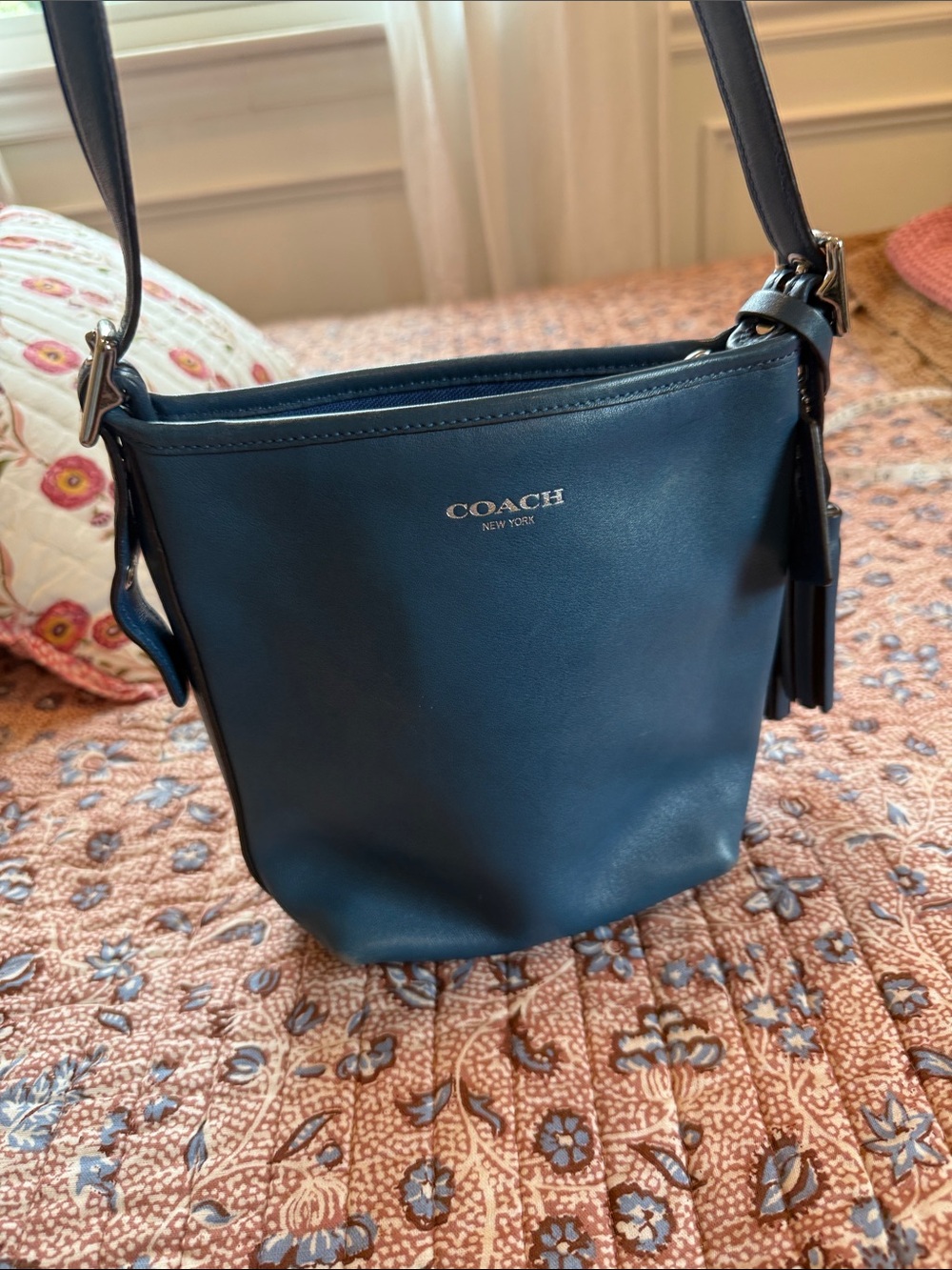 Vintage Coach Blue Legacy Leather Bag